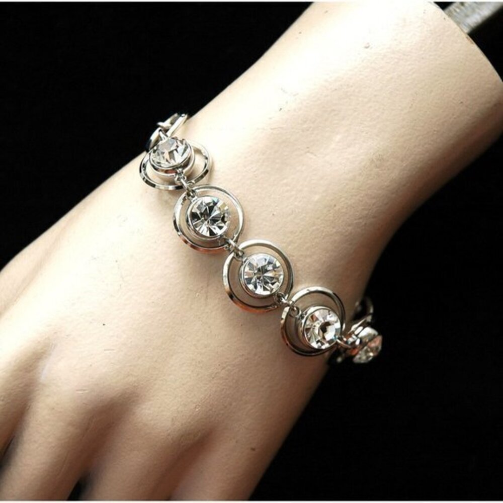 Silver Tone Crystal Bracelet
